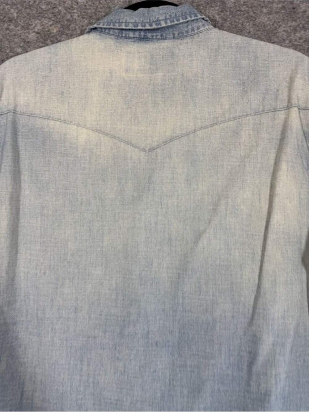 Denim & Supply Ralph Lauren Chambray Shirt Blue M Western Pearl Snap Casual - Picture 11 of 13